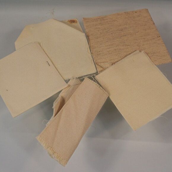 Counted Cross Stitch Remnants Craft Fabric Assorted Lot - Picture 3 of 3